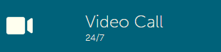 A teal button that says 'Video Call 24/7'